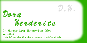 dora werderits business card